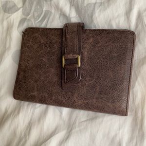 Emanuel leather oversized wallet